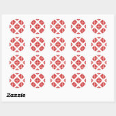 Sticker Rond Motif triangle rouge tendance (Feuille)