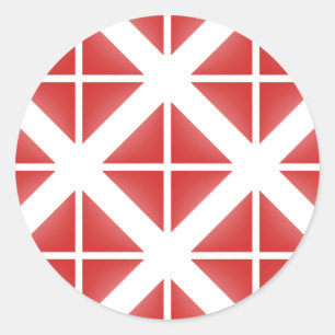 Sticker Rond Motif triangle rouge tendance