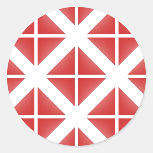 Sticker Rond Motif triangle rouge tendance (Devant)