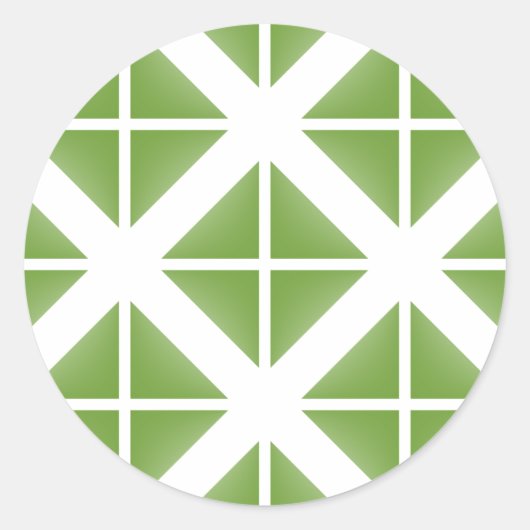 Sticker Rond Motif triangle vert tendance (Devant)