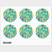 Sticker Rond Motif triangles (Feuille)