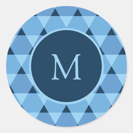 Sticker Rond Motif triangles (Devant)