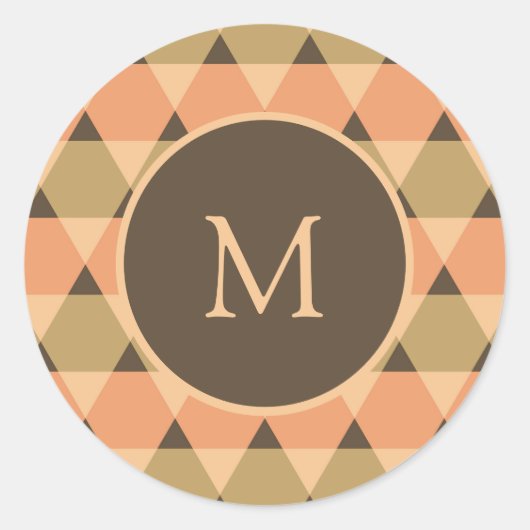 Sticker Rond Motif triangles (Devant)