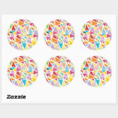 Sticker Rond Motif triangles colorés (Feuille)