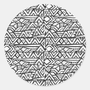 Sticker Rond Motif tribal artistique inspiré