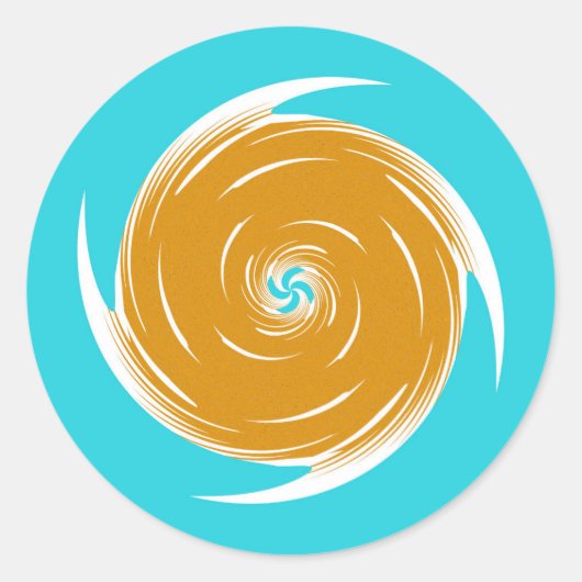 Sticker Rond Motif Twirl du sud-ouest (Devant)