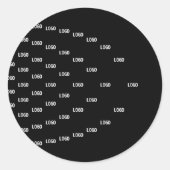 Sticker Rond Motif unique avec logo/image téléchargée (Devant)