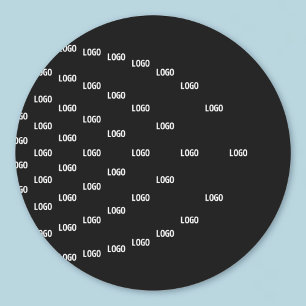 Sticker Rond Motif unique avec logo/image téléchargée