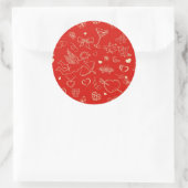Sticker Rond Motif Valentine (Sac)