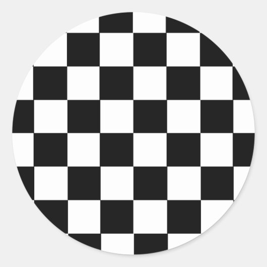 Sticker Rond Motif vérificateur (Devant)