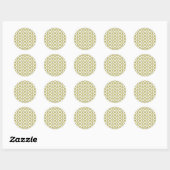 Sticker Rond Motif Vert Olive (Feuille)