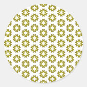 Sticker Rond Motif Vert Olive (Devant)
