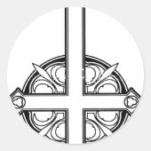 Sticker Rond Motif vertical supérieur (Devant)