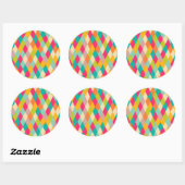 Sticker Rond Motif vintage Arlequin (Feuille)