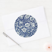 Sticker Rond Motif vintage Blue Mallow (Enveloppe)