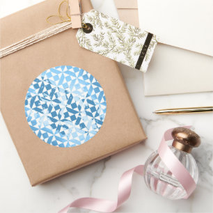 Sticker Rond Motifs d'aquarelle
