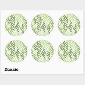 Sticker Rond Motifs d'aquarelle 3 (Feuille)