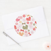 Sticker Rond Motifs de la fête des mères (Enveloppe)