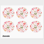 Sticker Rond Motifs de la fête des mères (Feuille)