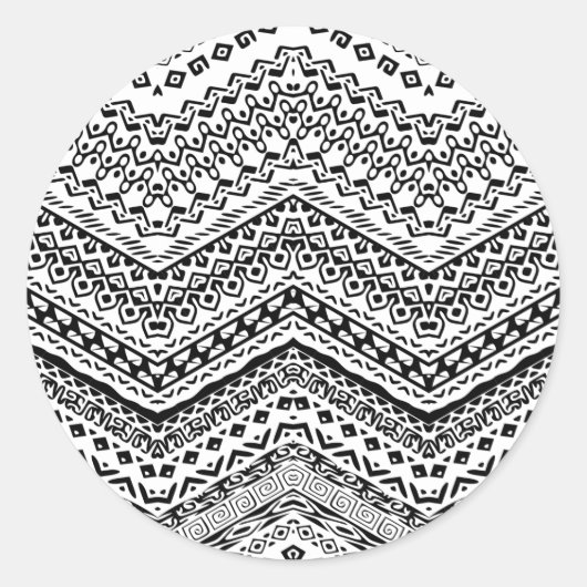 Sticker Rond Motifs ethniques 2 (Devant)