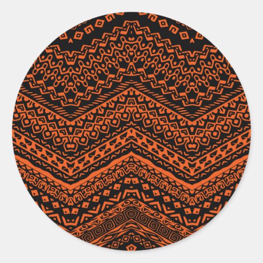 Sticker Rond Motifs ethniques 4 (Devant)
