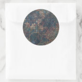 Sticker Rond Motifs grungy avec des patchwork de Textures (Sac)