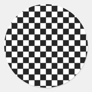 Sticker Rond motifs noirs de contrôle