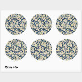 Sticker Rond Motifs persans Inspiration 2 (Feuille)