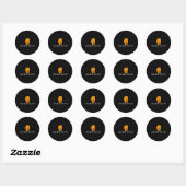 Sticker Rond Motivation de boxe 'Gant d'or' (Feuille)