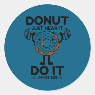 Sticker Rond Motivation de fitness pour soulever des poids avec