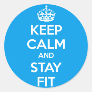 Sticker Rond Motivation de l'entraînement - Gardez le calme et