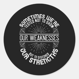 Sticker Rond Motivation - Découvrez nos forces