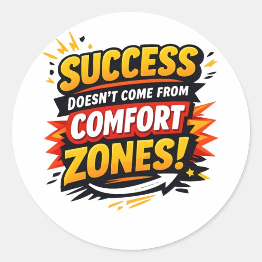 Sticker Rond Motivation Design (Devant)