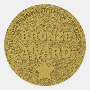 Sticker Rond Motivation du "Bronze Award" de l'enseignant
