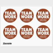 Sticker Rond Motivation du travail d'équipe (Feuille)