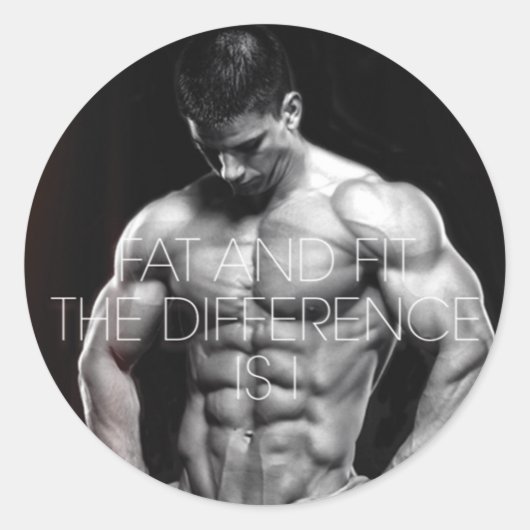 Sticker Rond Motivation gym (Devant)