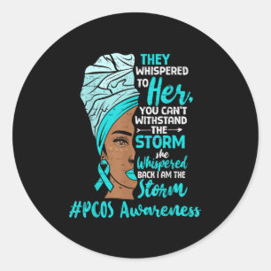 Sticker Rond Motivation Pcos Sensibilisation Femmes noires Mela