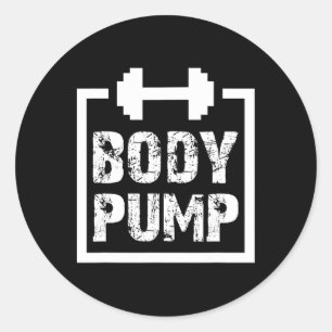 Sticker Rond Motivation physique de la pompe corporelle T Chemi