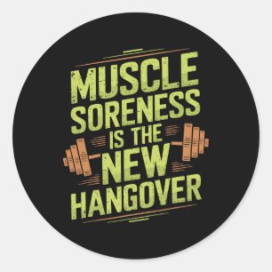 Sticker Rond Motivation pour l'entraînement de musculation et s