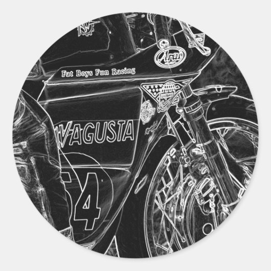 Sticker Rond Moto 1 stcna (Devant)