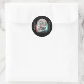 Sticker Rond Moto 3D classique (Sac)