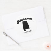 Sticker Rond Moto Alabama - Double Large (Enveloppe)