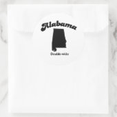 Sticker Rond Moto Alabama - Double Large (Sac)