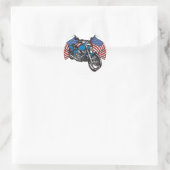 Sticker Rond Moto American Biker (Sac)