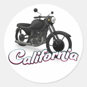 Sticker Rond Moto Californie