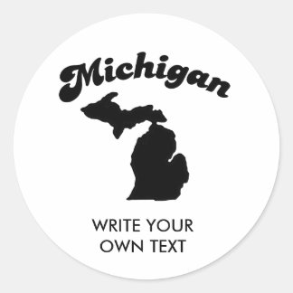 STICKER ROND MOTO DE L'ÉTAT DE MICHIGAN T-SHIRT
