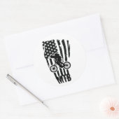 Sticker Rond Moto de montagne mtb rider (Enveloppe)