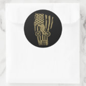 Sticker Rond Moto de montagne mtb rider (Sac)