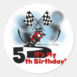 Sticker Rond Moto Racing 5e anniversaire
