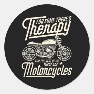 Sticker Rond Moto Rider Thérapie Biker